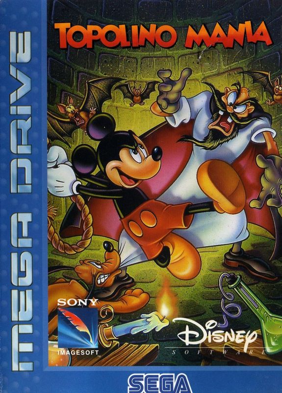 Mickey Mania box art for Sega Mega Drive